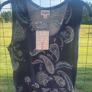 Lularoe Women's Paisley Dress - Navy Blue